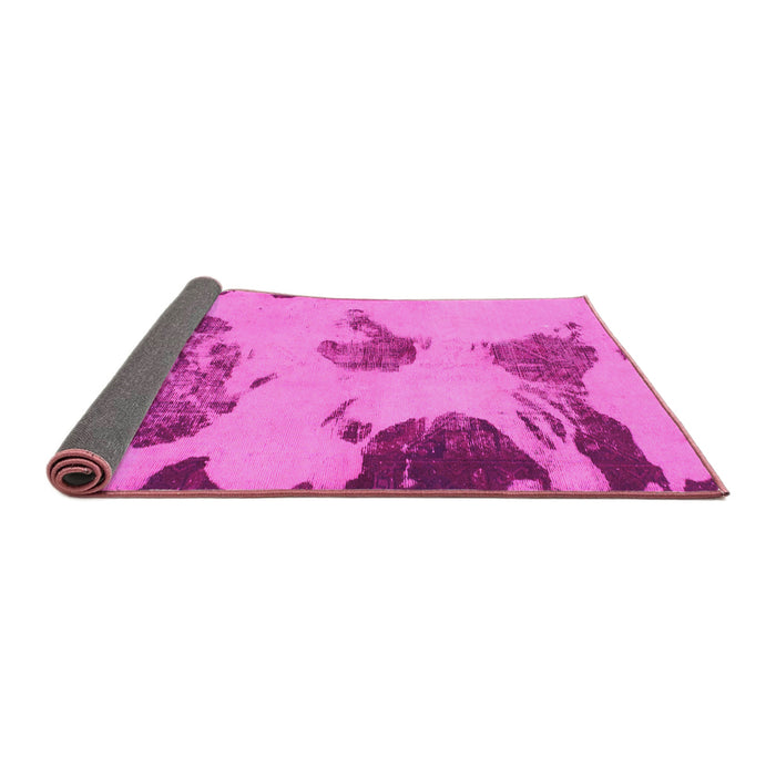 Sideview of Abstract Pink Modern Rug, abs990pnk