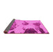 Sideview of Abstract Pink Modern Rug, abs990pnk