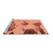 Sideview of Machine Washable Abstract Brown Modern Rug, wshabs990brn