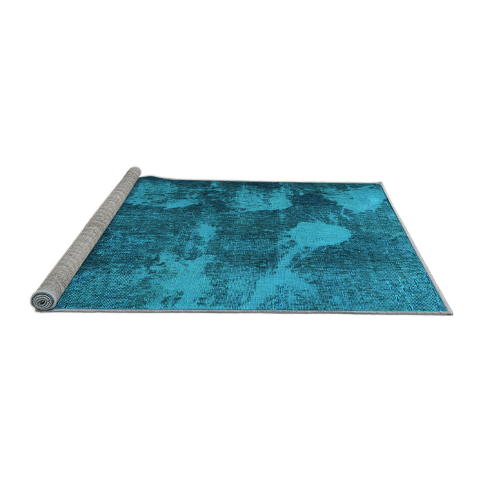 Sideview of Machine Washable Abstract Light Blue Modern Rug, wshabs991lblu