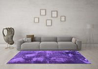 Machine Washable Abstract Purple Modern Rug, wshabs991pur