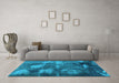 Machine Washable Abstract Light Blue Modern Rug in a Living Room, wshabs991lblu