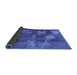 Sideview of Abstract Blue Modern Rug, abs991blu