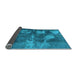 Sideview of Abstract Light Blue Modern Rug, abs991lblu