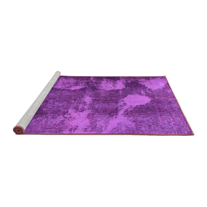 Sideview of Machine Washable Abstract Pink Modern Rug, wshabs991pnk