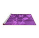 Sideview of Machine Washable Abstract Pink Modern Rug, wshabs991pnk