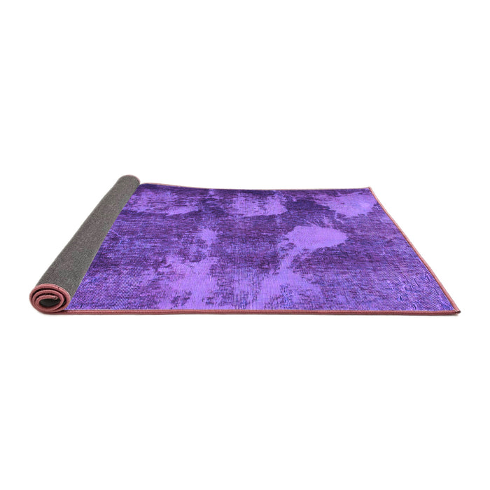 Sideview of Abstract Purple Modern Rug, abs991pur