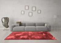 Machine Washable Abstract Red Modern Rug, wshabs991red