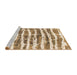 Sideview of Machine Washable Abstract Light Brown Rug, wshabs992