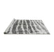 Sideview of Machine Washable Abstract Gray Modern Rug, wshabs992gry