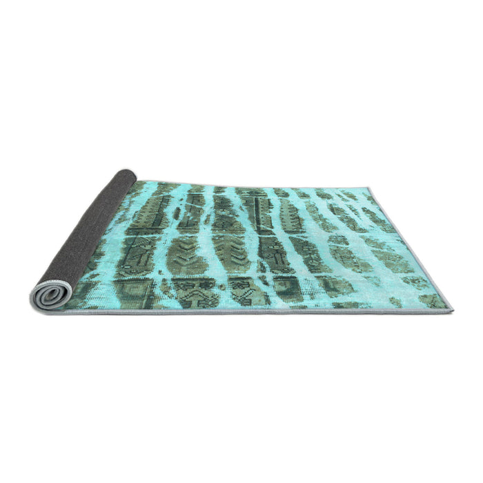 Sideview of Abstract Light Blue Modern Rug, abs992lblu