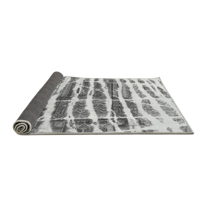 Sideview of Abstract Gray Modern Rug, abs992gry