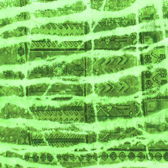 Abstract Green Modern Rug, abs992grn