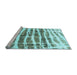 Sideview of Machine Washable Abstract Light Blue Modern Rug, wshabs992lblu