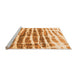 Sideview of Machine Washable Abstract Orange Modern Area Rugs, wshabs992org