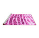 Sideview of Machine Washable Abstract Pink Modern Rug, wshabs992pnk