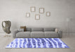 Machine Washable Abstract Blue Modern Rug in a Living Room, wshabs992blu