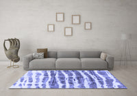 Machine Washable Abstract Blue Modern Rug, wshabs992blu