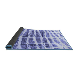Sideview of Abstract Blue Modern Rug, abs992blu