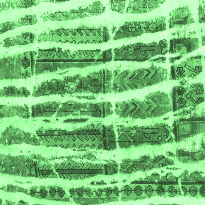 Machine Washable Abstract Emerald Green Modern Area Rugs, wshabs992emgrn