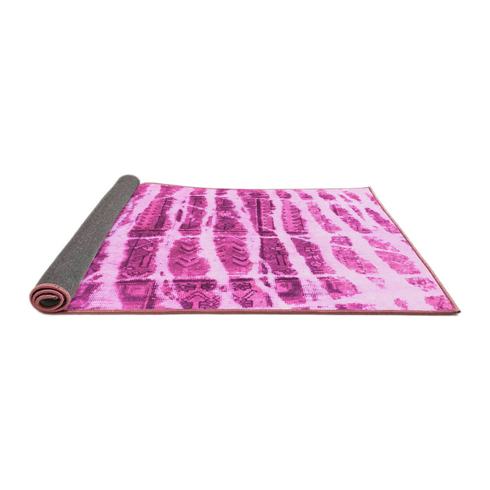 Sideview of Abstract Pink Modern Rug, abs992pnk