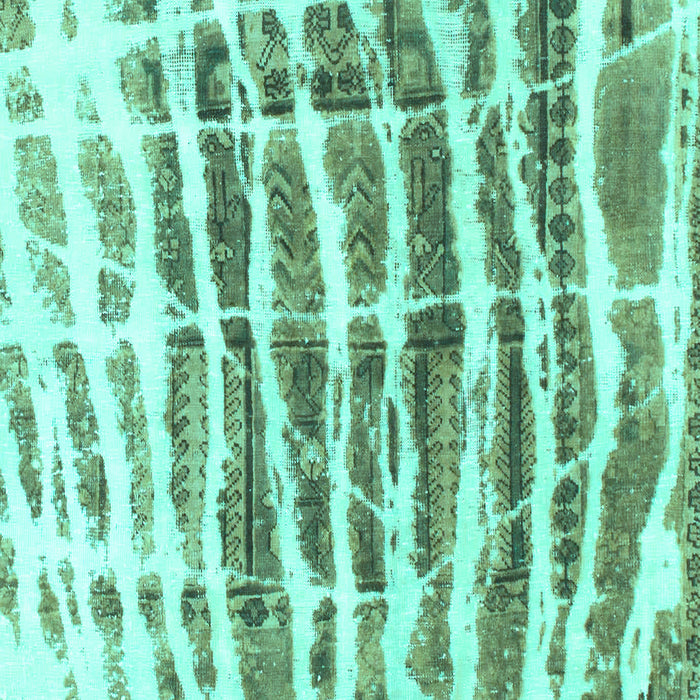 Square Abstract Turquoise Modern Rug, abs992turq