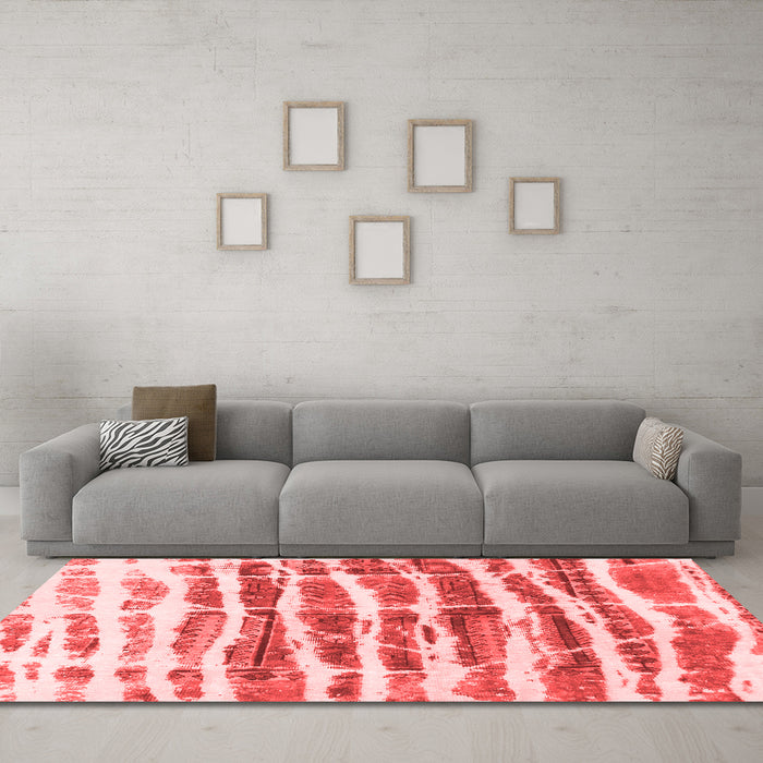 Modern Red Washable Rugs