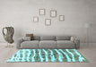 Machine Washable Abstract Light Blue Modern Rug in a Living Room, wshabs992lblu