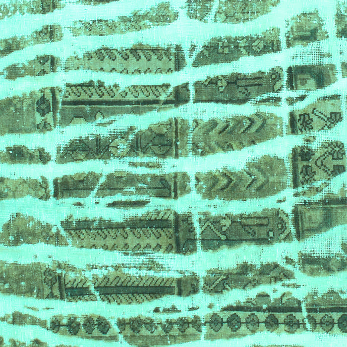 Machine Washable Abstract Turquoise Modern Area Rugs, wshabs992turq