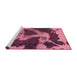 Sideview of Machine Washable Abstract Dark Pink Rug, wshabs993