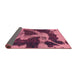 Sideview of Abstract Dark Pink Modern Rug, abs993