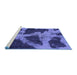 Sideview of Machine Washable Abstract Blue Modern Rug, wshabs993blu