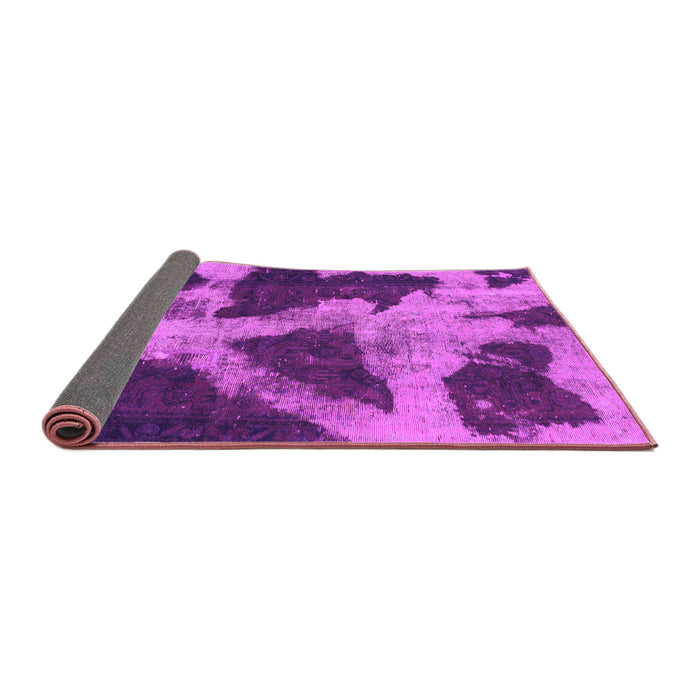 Sideview of Abstract Purple Modern Rug, abs993pur
