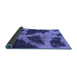 Sideview of Abstract Blue Modern Rug, abs993blu