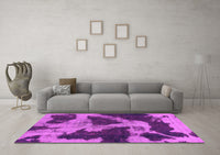 Machine Washable Abstract Purple Modern Rug, wshabs993pur