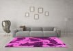 Machine Washable Abstract Pink Modern Rug in a Living Room, wshabs993pnk