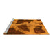 Sideview of Machine Washable Abstract Yellow Modern Rug, wshabs993yw