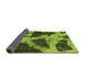 Sideview of Abstract Green Modern Rug, abs993grn