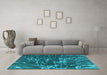 Machine Washable Abstract Light Blue Modern Rug in a Living Room, wshabs994lblu