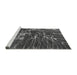 Sideview of Machine Washable Abstract Gray Modern Rug, wshabs994gry