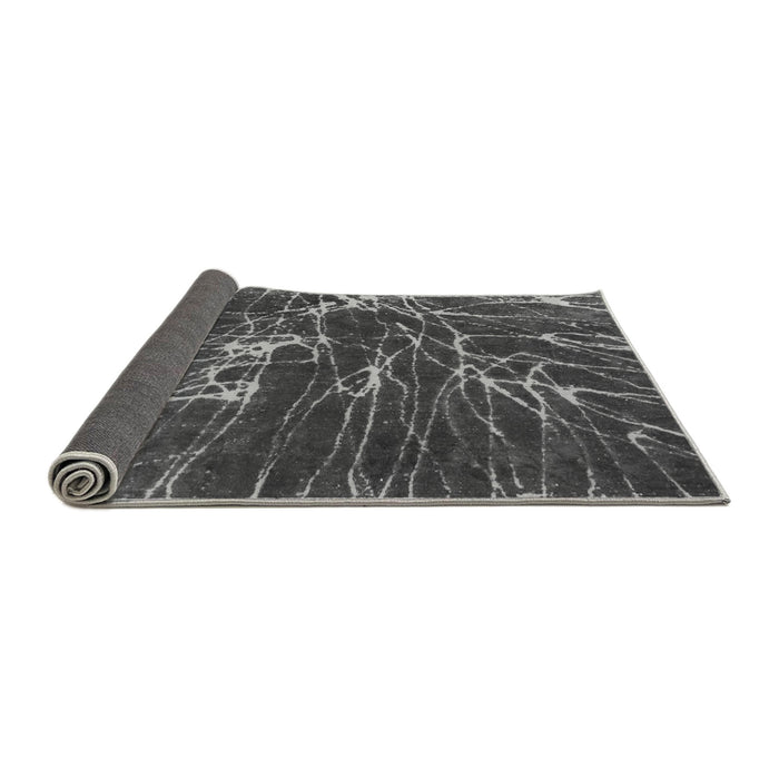 Sideview of Abstract Gray Modern Rug, abs994gry