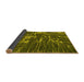 Sideview of Abstract Yellow Modern Rug, abs994yw