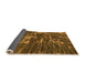 Sideview of Abstract Orange Modern Rug, abs994org