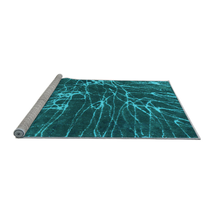 Sideview of Machine Washable Abstract Light Blue Modern Rug, wshabs994lblu