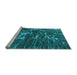 Sideview of Machine Washable Abstract Light Blue Modern Rug, wshabs994lblu