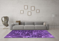 Machine Washable Abstract Purple Modern Rug, wshabs994pur