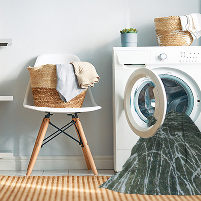 Machine Washable Abstract Charcoal Blue Rug in a Washing Machine, wshabs994