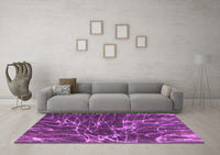 Machine Washable Abstract Pink Modern Rug, wshabs994pnk