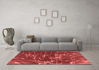 Machine Washable Abstract Red Modern Rug, wshabs994red