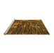 Sideview of Machine Washable Abstract Orange Modern Area Rugs, wshabs994org